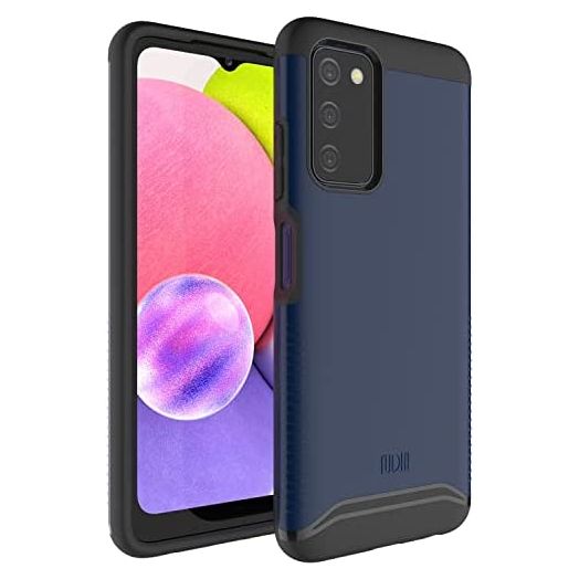 TUDIA DualShield Designed for Samsung Galaxy A03s Case [NA Version], [Merge] Shockproof Tough Dual Layer Military Grade Slim Galaxy A03s Phone Case - Indigo Blue