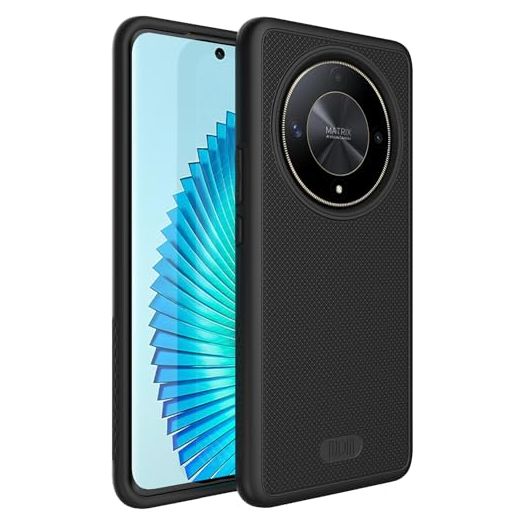 TUDIA DualShield Grip Compatible with Honor Magic 6 Lite Case 5G (2024) / Honor X9b Case, [MergeGrip] Military Grade Dual Layer Shockproof Slim Tough Heavy Duty Protective Phone Case - Matte Black
