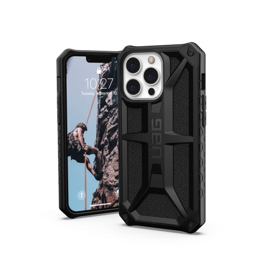 URBAN ARMOR GEAR UAG Designed for iPhone 13 Pro Case Black Rugged Lightweight Slim Shockproof Premium Monarch Protective Cover, [6.1 inch Screen]