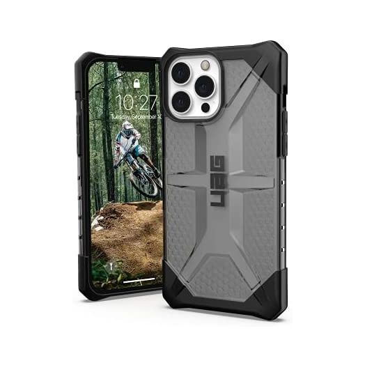 URBAN ARMOR GEAR UAG Designed for iPhone 13 Pro Max Case Grey Ash Rugged Lightweight Slim Shockproof Transparent Plasma Protective Cover, [6.7 inch Screen]