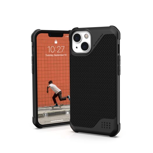 URBAN ARMOR GEAR UAG Designed for iPhone 13 Case Kevlar Black Feather-Light Heavy Duty Shockproof Slim Rugged Metropolis LT. Protective Cover, [6.1 inch Screen]