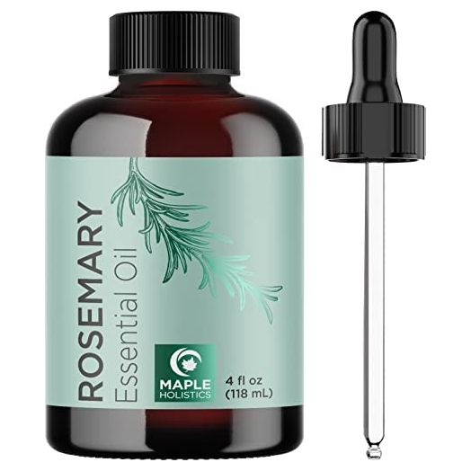 Pure Rosemary Essential Oil with Dropper - Undiluted Rosemary Oil for Hair Skin and Nails and Refreshing Aromatherapy Oil for Diffusers - Cleansing Rosemary Essential Oil for Dry Scalp Care 4oz