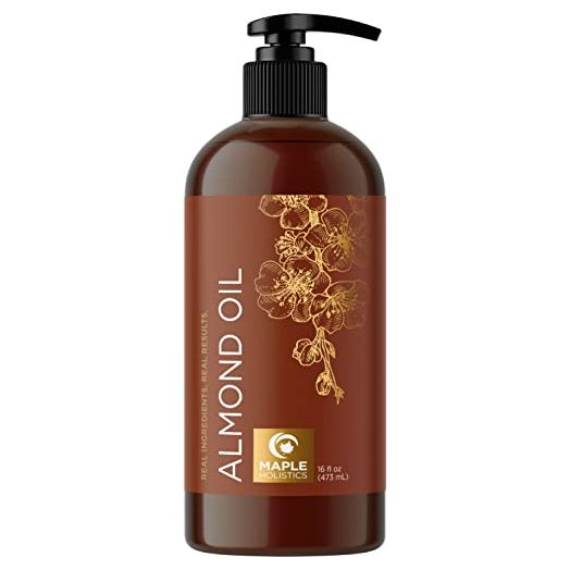Cold Pressed Sweet Almond Oil - Pure Sweet Almond Oil for Skin Care and Moisturizing Body Oil for Men and Women - Carrier Oil for Essential Oils Mixing for Hair Skin and Nails DIY Beauty Products 16oz
