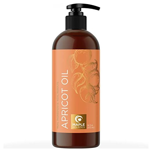 Apricot Oil For Hair Skin and Nails - Nourishing Pure Apricot Kernel Oil for Deeply Hydrating Anti Aging Skin Care - Lightweight Fast Absorbing Body Oil and Carrier Oil for Essential Oils Mixing 16oz