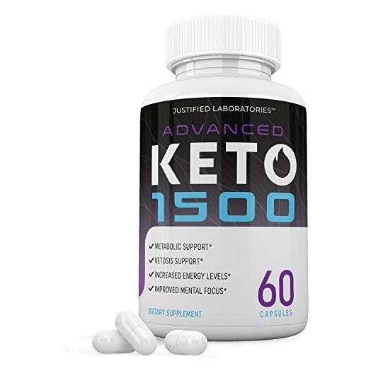 Advanced Keto 1500 Pills Includes Apple Cider Vinegar goBHB Exogenous Ketones Advanced Ketogenic Supplement Ketosis Support for Men Women 60 Capsule