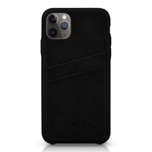 Bullstrap Premium Leather Portfolio Phone Case Compatible with Apple iPhone 12/12 Pro, Black Edition Leather