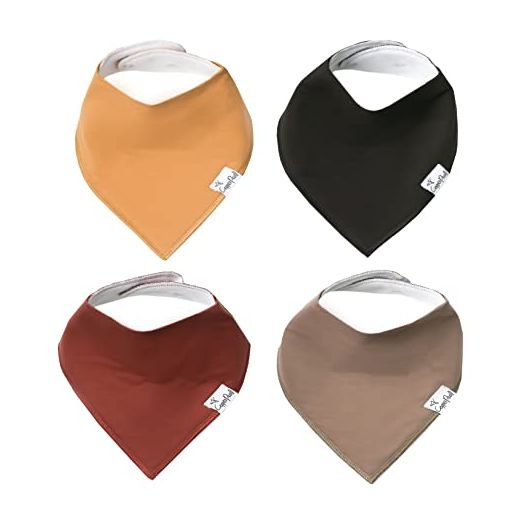 Baby Bandana Drool Bibs for Drooling and Teething 4 Pack Gift Set"Dune" by Copper Pearl