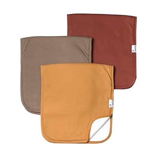 Baby Burp Cloth Large 21''x10'' Size Premium Absorbent Triple Layer 3-Pack Gift Set"Dune" by Copper Pearl