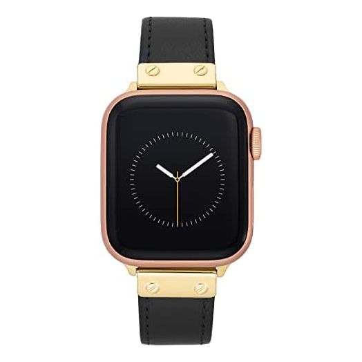 Anne Klein Leather Fashion Band for Apple Watch Secure, Adjustable, Apple Watch Band Replacement, Fits Most Wrists