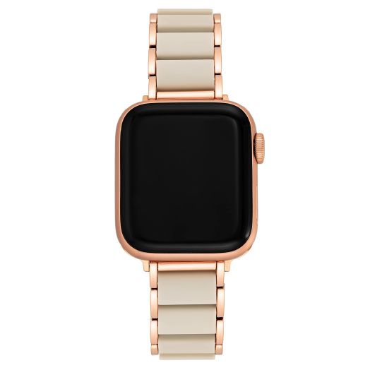 Anne Klein Rubberized Fashion Bracelet for Apple Watch, Secure, Adjustable, Apple Watch Replacement Band, Fits Most Wrists