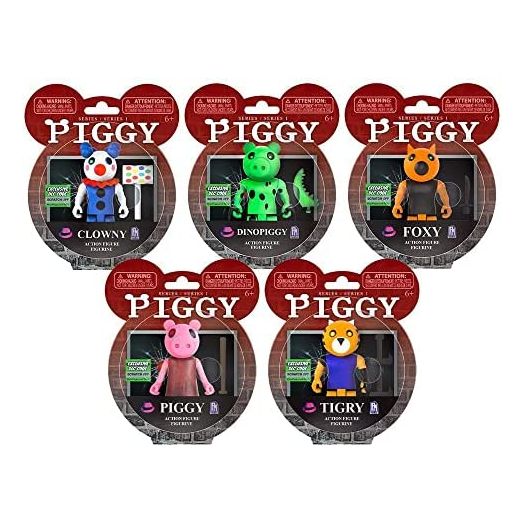 PIGGY - Action Figure (3.5" Buildable Toys, Series 1) [Includes DLC Items] (Complete Set)…