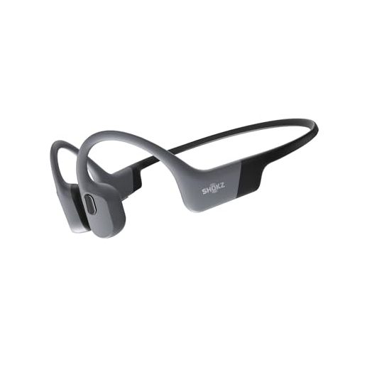 SHOKZ OpenSwim Pro - Open-Ear Bluetooth Headphones & 32GB MP3 Player, IP68 Waterproof, Bone Conduction Headphones, Secure Fit for Workouts, Running and Swimming, Built-in Microphone, Shokz App, Grey