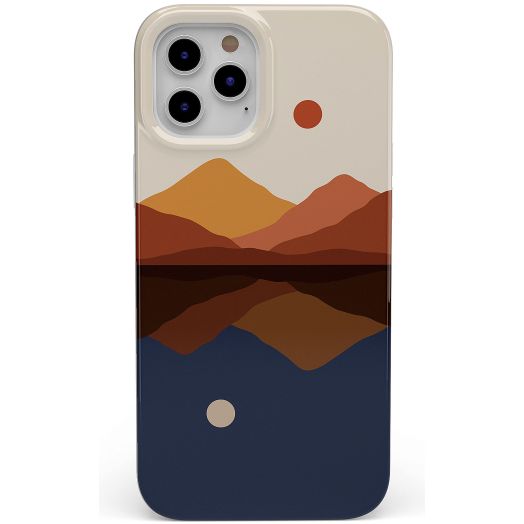 Casely iPhone 11 Pro Max Case | Opposites Attract | Day & Night Colorblock Mountain Case