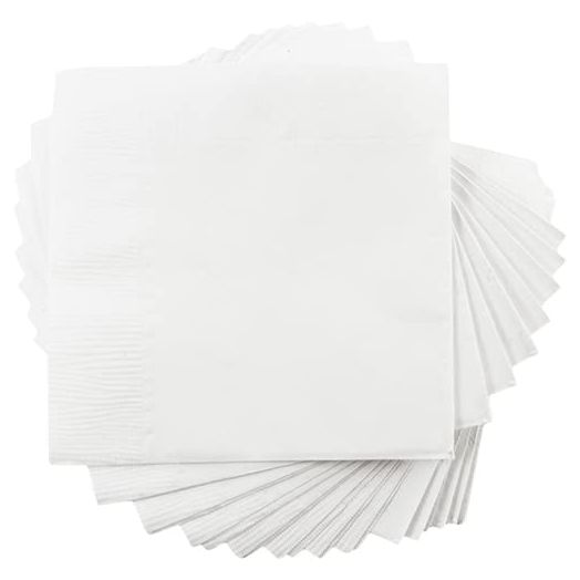 Perfect Stix 1 Ply White Cocktail/Beverage Napkins- Package of 500ct