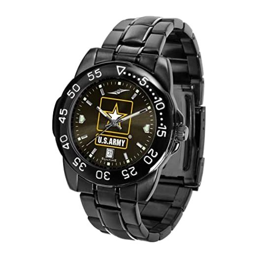US Army Men's Fantom Sport Watch AnoChrome Black with Stainless Steel Band