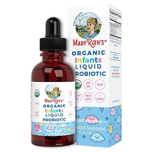 USDA Organic Liquid Probiotic Drops by MaryRuth's | 4 Month Supply | Probiotics for Digestive Health | Gut Health & Immune Support Supplement | Vegan | Non-GMO | Gluten Free | 125 Servings