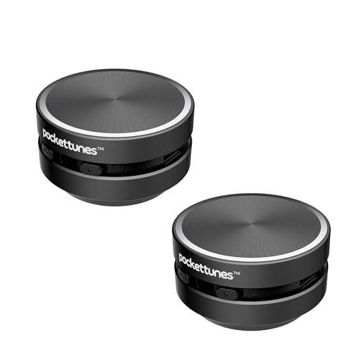 Bluetooth Speaker, Bone Conduction Portable Wireless Speaker with Louder Volume, Crystal Clear Sound, Rich Bass, Mini Music Player for Home, Outdoor, Party (Black)