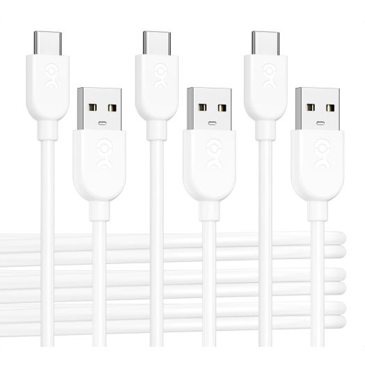 Cable Matters 3-Pack Extreme Flexible Long USB A to USB C Cable 10ft in White, Support Apple CarPlay, Android Auto, USB to USB C Charging Cable for iPhone 15/15 Pro/15 Plus/15 Pro Max, Galaxy S23