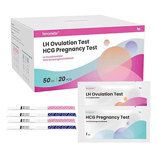 50 Ovulation Test Strips and 20 Pregnancy Test Strips, Over 99% Accurate & Easy to Use