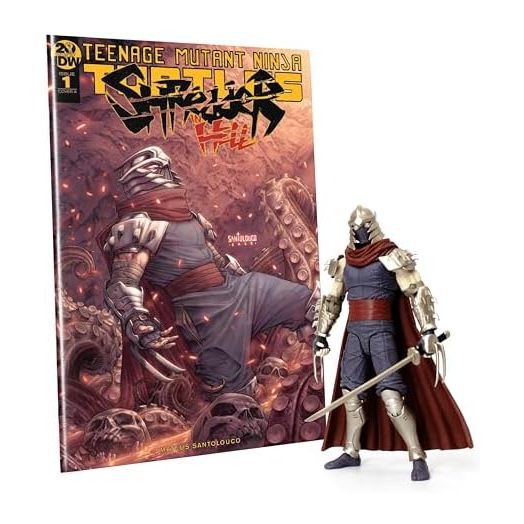 The Loyal Subjects Teenage Mutant Ninja Turtles BST AXN Shredder in Hell 6-inch Action Figure & IDW Issue #1 Shredder in Hell Miniseries Comic