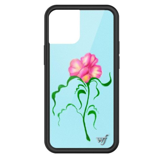 Wildflower Cases - Dancing Flowers Case, Compatible with Apple iPhone 13 Mini | Trendy, Pink, Blue, Flower, Dance - Protective Black Bumper, 4ft Drop Test Certified, Women Owned Small Business
