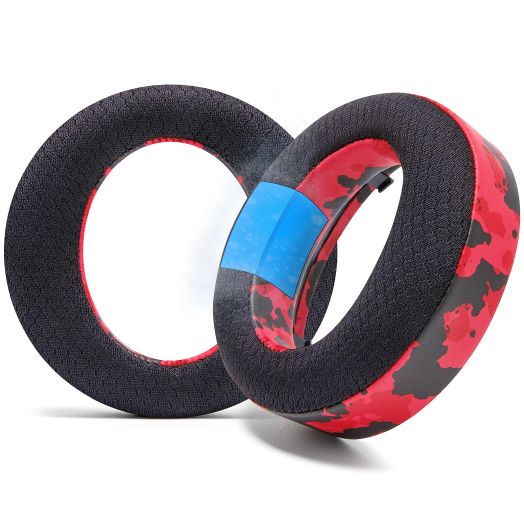 WC Freeze Ps5 V2 - Cooling Gel Earpads Compatible with Sony PS5 Pulse 3D Headphones by Wicked Cushions | Increased Ear Opening, Thickness, Comfort & Sound Isolation for Epic Gaming | Red camo