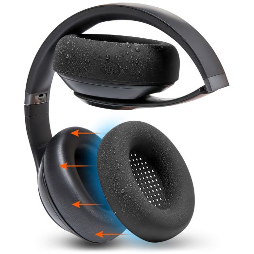 WC SweatZ Studio Pro - Protective Silicone Earpad Covers for Beats Studio Pro Made by Wicked Cushions | Sweatproof & Easily Washable | Black