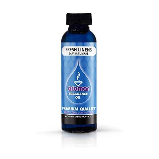 AROMAR Premium Fragrance Oil, Fresh Linens 4oz. Bottle. Long Lasting Aromatic Scent, Fresh and Revitalizing Aromatherapy for Living Room, Bedroom, and Kitchen