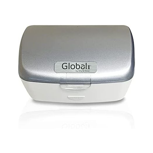 Global II by Dry & Store | Electric Hearing Aid Dehumidifier with UV-C Lamp Sanitizer