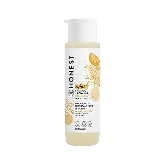 The Honest Company Refresh Shampoo + Body Wash, Citrus Vanilla, 18 Fl Oz