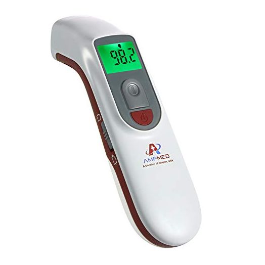 Amplim No Touch Forehead Thermometer | Non-Contact Medical Grade Digital Infrared Baby Thermometer for Kids Adults Infants Toddlers | Touchless Temporal Thermometer FSA HSA Eligible