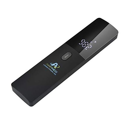 Amplim Hospital Medical Grade Non Contact Digital Clinical Forehead Thermometer for Adults, Kids, and Babies, FSA HSA Approved, 2001W1, Black