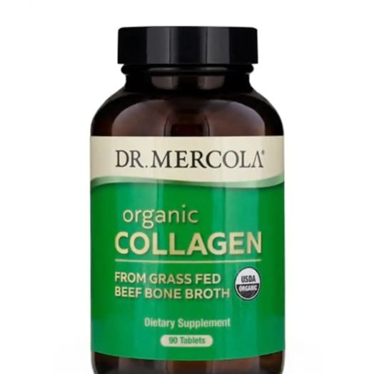 Dr. Mercola Organic Collagen from Grass Fed Beef Bone Broth - 90 Tablets