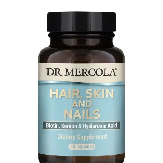 Dr. Mercola Hair, Skin & Nails - Biotin, Kreatin & Hyaluronic Acid - 30 Capsules