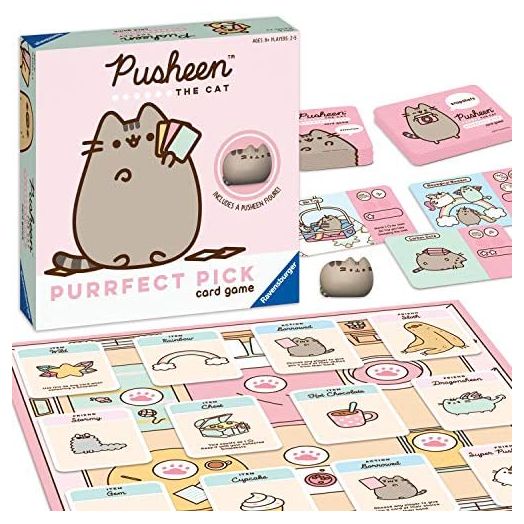Ravensburger Pusheen Purrfect Pick: A Family Game for Cat Lovers and Pusheen Fans Ages 8 and Up, Pink