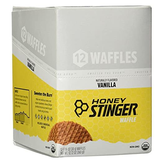 HONEY STINGER Organic Vanilla Waffles 12 Count, 1.06 OZ