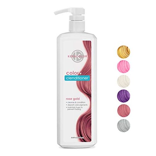 Keracolor Clenditioner ROSE GOLD Hair Dye, Semi Permanent Hair Color Depositing Conditioner, Cruelty-free, 33.8 Fl. Oz.