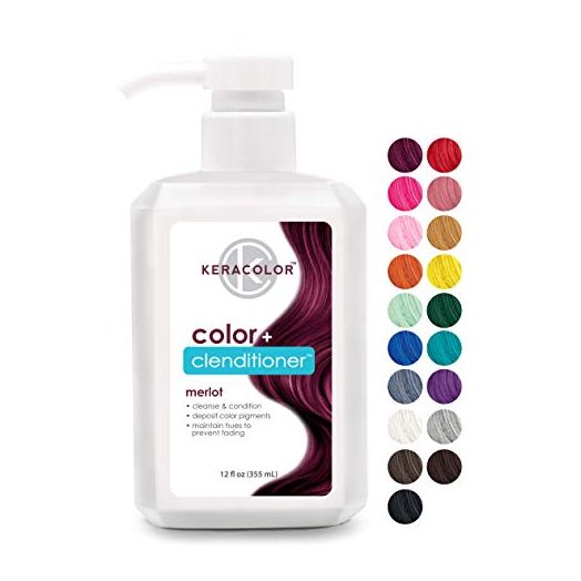 Keracolor Clenditioner MERLOT Hair Dye, Semi Permanent Hair Color Depositing Conditioner, Cruelty-free, 12 Fl. Oz.
