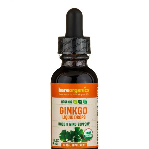 BareOrganics Organic Ginkgo Liquid Drops - 1 fl. oz (30 ml)