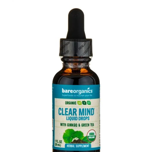 BareOrganics Organic Clear Mind Liquid Drops - 1 fl. oz (30 ml)
