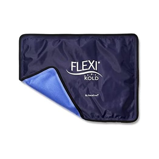 FlexiKold Gel Ice Pack w/Straps (Standard Large: 10.5" x 14.5") - Cold Pack Compress (Therapy for Pain and Injuries) - 6300 COLD-STRAP by NatraCure