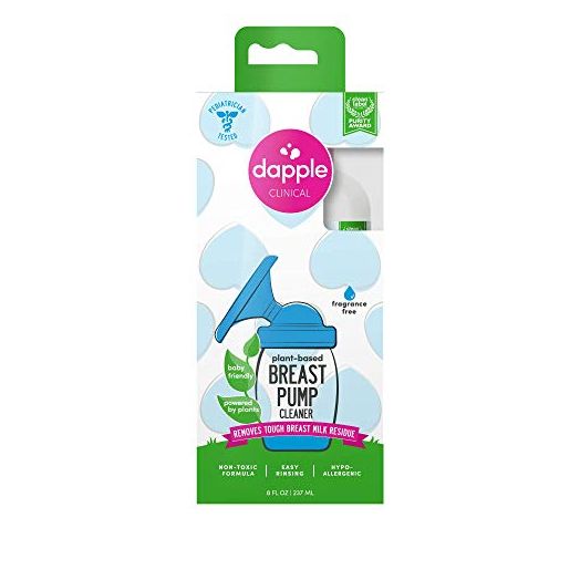 Breast Pump Soap by Dapple Baby, 8 Fl Oz Bottle, Fragrance Free, Plant Based & Hypoallergenic Liquid Soap - Easy Rinse Formula Removes Milk Residue & Leaves No Taste