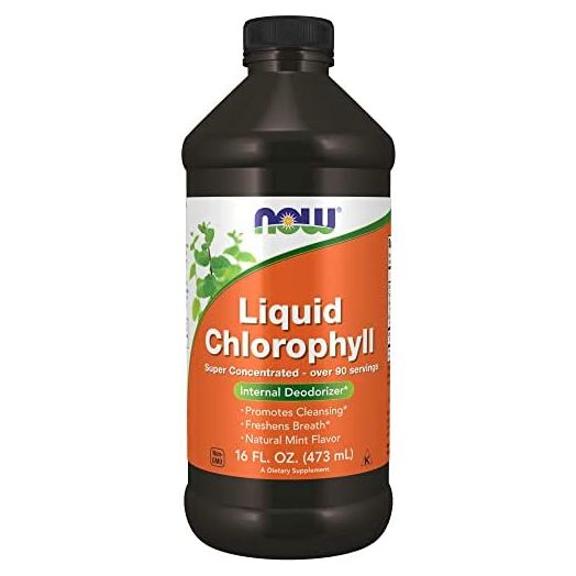 NOW Supplements, Liquid Chlorophyll, Super Concentrated, Internal Deodorizer*, Mint Flavor, 16-Ounce