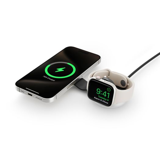 Twelve South Butterfly 2-in-1 USB-C MagSafe Charger | Compact Travel-Friendly Design Fast-Charges iPhone and Apple Watch
