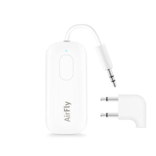 Twelve South AirFly Pro Deluxe | Bluetooth Wireless Audio Transmitter/Receiver for up to 2 AirPods/Wireless Headphones Use with 3.5mm Audio Jack; International Headphone Adapter & Travel Case