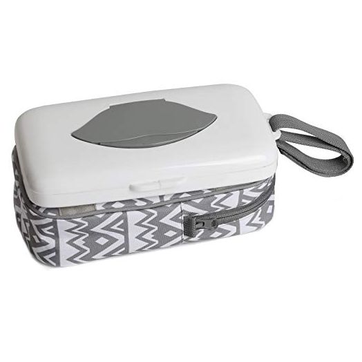 Baby Wipes Dispenser with Diaper Pouch 2 in 1 Portable Travel Clutch with Strap for Carrying Diapers and Wipes On The Go
