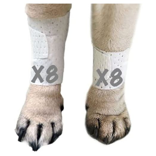 PawFlex Basic Leg Bandages for Dogs, Cats and Other Pets First Aid Non-Adhesive Fur Friendly - Value 16 Pack (Standard,& Wide) (Large-X Large)