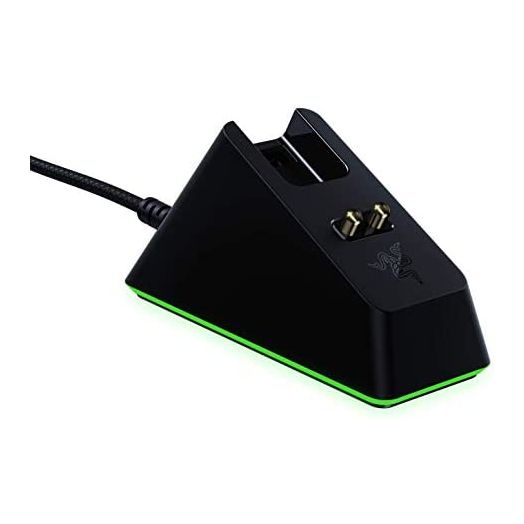 Razer Mouse Charging Dock Chroma: Magnetic Dock with Charge Status RGB Lighting - Anti-Slip Gecko Feet - Powered by Razer Chroma - Classic Black