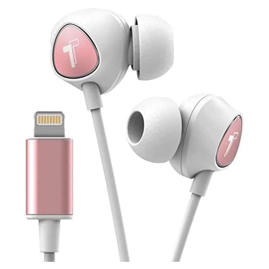 Thore Wired in Ear Headphones for iPhone Xr, Xs Max, iPhone 11, 12, 13, 14 Pro Max Earphones with Mic - Lightning MFi Certified by Apple Earbuds with Remote Microphone + Volume Control (V100)