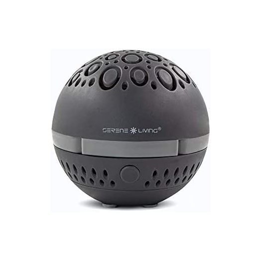 Greenair Aromasphere Waterless Portable Fragrance Essential Oil Diffuser, Battery and USB Computer Powered Aromatherapy, Dark Gray